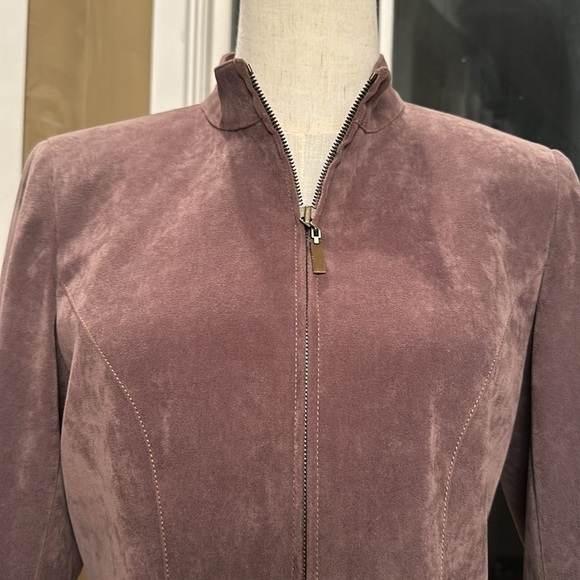 Vintage Doncaster Jacket Brown Fully Lined Zip Closure Size 4/6 - Picture 8 of 14